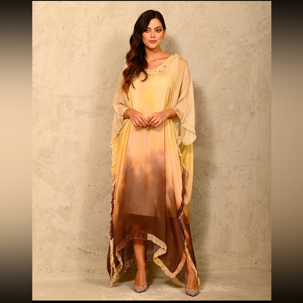 08 Made in Italy Ombré Maxi Viscose Dress
